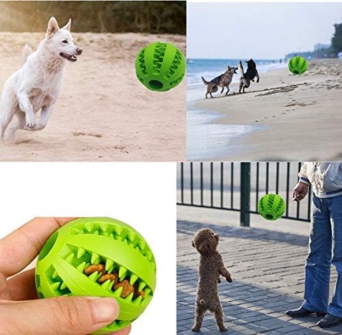 Dog Toy, Nontoxic Bite Resistant Ball for Pet Dogs Puppy Cat, Food Treat Feeder Chew Tooth Cleaning Exercise Game IQ Training, Large Dog Toy