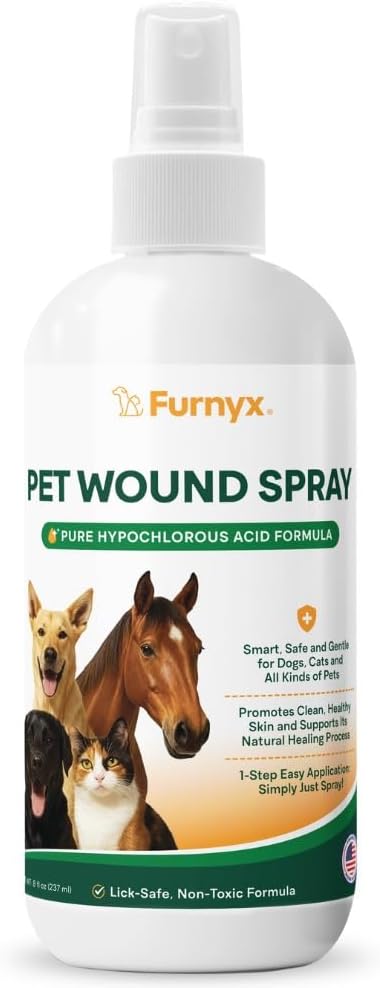 Sting-Free Wound & Skin Care Spray for Dogs, Cats & Pets | Vet-Grade Repair Mist for Cuts, Hot Spots, Rashes, Burns & Itch Relief | Non-Toxic, No Alcohol, Lick-Safe, No Residue (8 fl oz)
