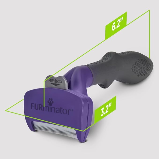 FURminator deShedding Tool For Medium to Large Cats With Short Hair, Removes Loose Hair From Shedding