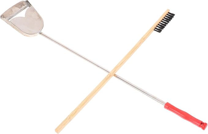 LIOOBO 2pcs Efficient Small Bird Cage Cleaning Brush Shovel Set Pet Hair Cleaner Brush for Rabbit Cleaning Supplies Chicken Coop Cleaner