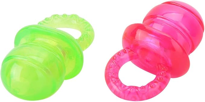 HEEPDD 2Pcs Dog Pacifier Chew Toys, Pet Puppy Molar Chewing Training Toys Bite Rubber Clean Teeth Tools for Pet Puppy Dogs Cats (Red Green)