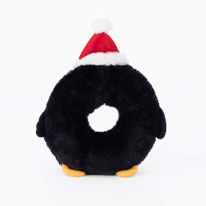 ZippyPaws - Holiday Donutz Buddies Squeaky Dog Toys - Penguin