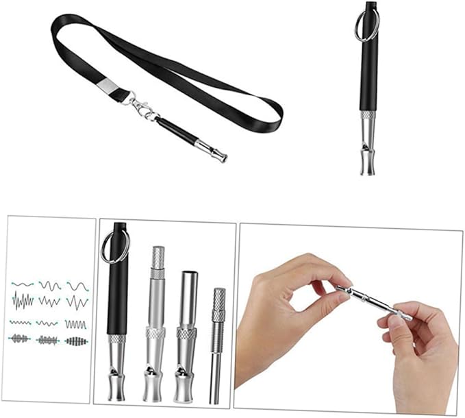 Kisangel 1set Pet Training Tool Set Clicker Whistle and Rope Practical Training Essentials for Puppies and Dogs