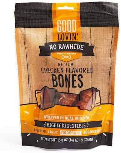 Good Lovin' by Petco No Rawhide Medium Chicken Flavored Dog Bones 15.8 oz. Count of 5