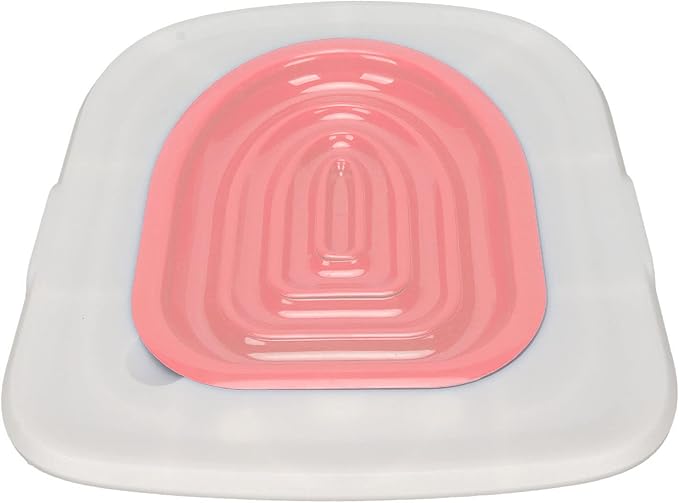 Cat Toilet Training Kit Universal Reusable Environmentally Friendly Pet Cleaning (White Tray, 1 Pink Inner Support)