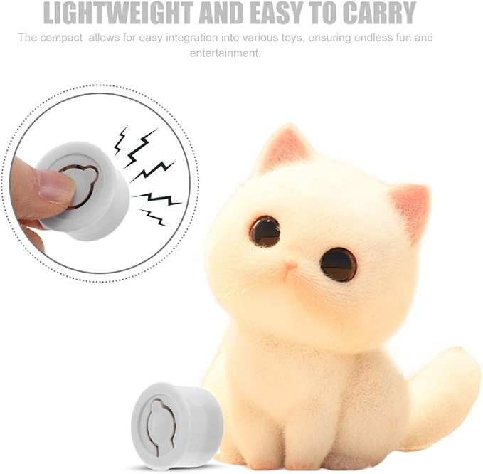 ibasenice Interactive Animal Sound Movement 4Pcs Realistic Cat and Dog Squeakers Replacement Modules for Pet Chew Toys and Kids Play DIY Accessories 0.98In