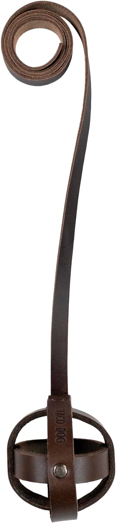 TACO DOG, Interactive Ball Toy with Strap for Cats, Chasing Pet Toy, Indoor Pet Accessories, Thick Full Grain Leather, Handmade, Bourbon Brown