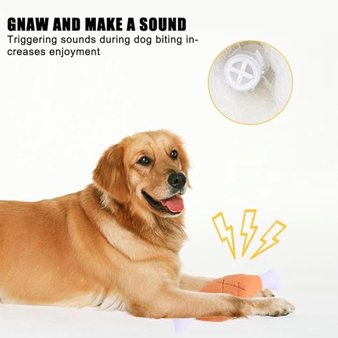 1Pc Brown Chicken Leg Plush Toy,Creative Pet Chew Toys,Interactive Sound Toys,pet Squeaker Toy,Chicken Legs Bone Pet Funny for Dogs and Cats,Squeak Toys,Perfect for Pet’s Teeth Supplies