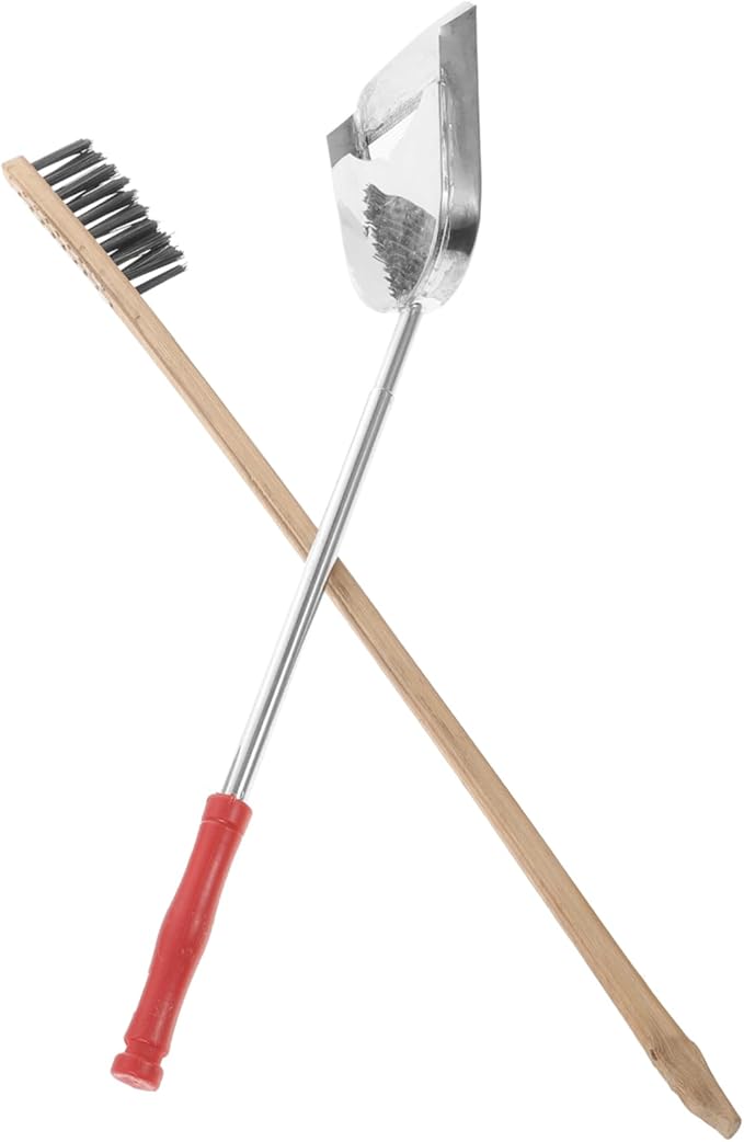 VICASKY 2pcs Bird Cage Cleaning Set and Handle Brush and Shovel for Efficient Cleaning of Pet Bird Cages for Parrots and Pets