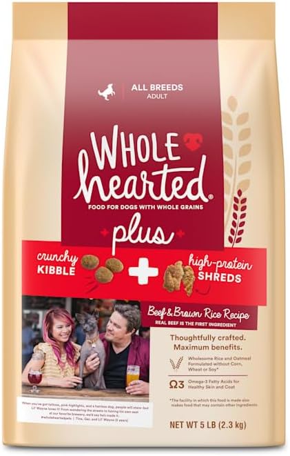 WholeHearted by Petco Plus Beef & Brown Rice Recipe with Whole Grains Plus Dry Dog Food 5 lbs.