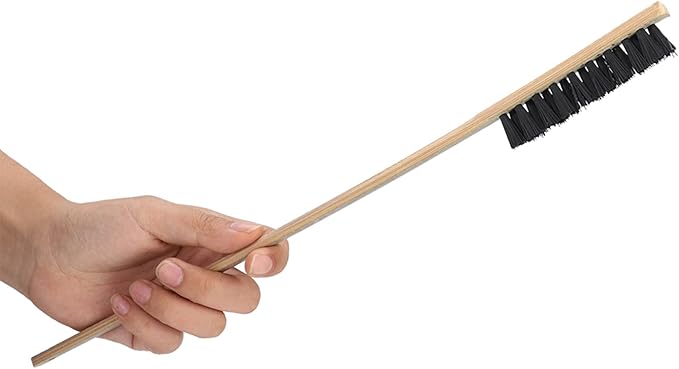 Gavigain Bird Cage Cleaning Brush Set, Long Handle, Wood, Sturdy and Sturdy, Convenient Storage Hole, for Parrot Owners