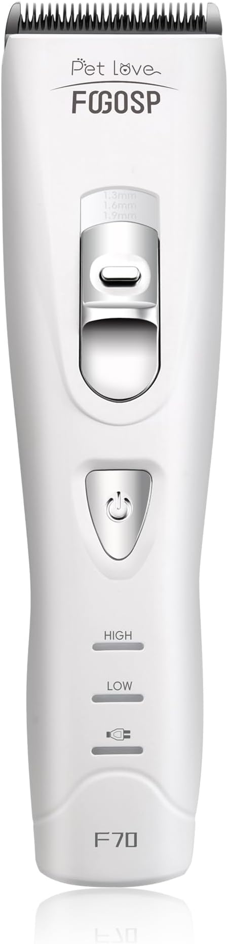 Quiet Dog Hair Clippers for Matted & Long Hair 5300RPM Cordless Pet Clipper Kit for Dogs, Cats, Rabbits Rechargeable 7Hours Working Time(White)