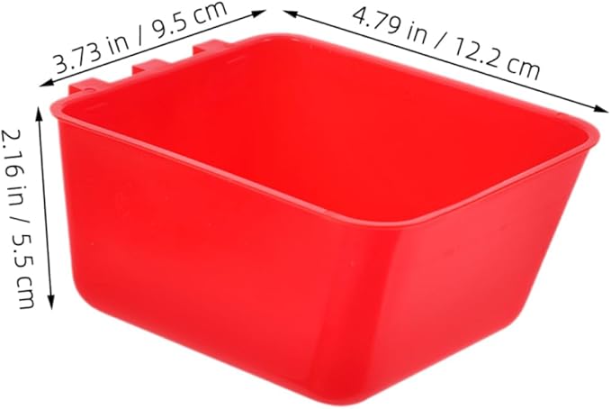 Totority 6pcs Hanging Rabbit Feeder and Bird Cage Water Bowl Set 12.5 * 9.5 * 6CM Sturdy PET Feeding Cups for Small Animals Easy to Install Suitable for Chickens and Rabbits