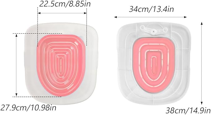 Cat Toilet Training Kit – Litter Box Alternative with Tray, Reusable Potty Seat Adapter for Cats & Kittens, Hygienic Flushable Urinal, Includes Step by Step Trainer Seat(Pink)