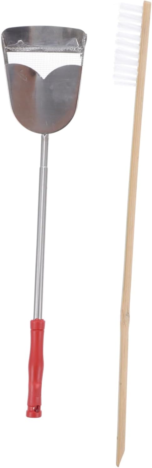 Abaodam 2pcs Bird Cage Cleaning Tools Set Brush Shovel for Parrot and Birds Efficient Waste Removal for Tidy Habitats Essential Pet Supplies