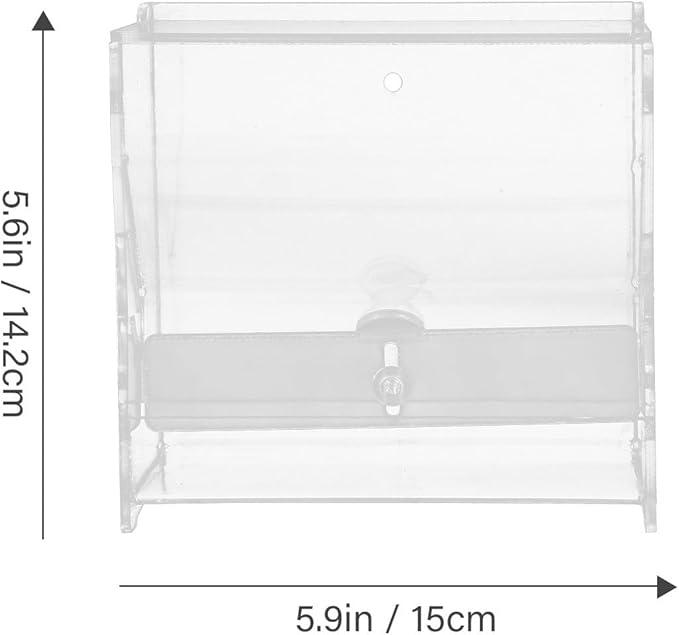 Unomor Automatic Rutin Chicken Acrylic Food Feeder Small Feeding Trough for Parrots Bird Cage Pet Breeding Use