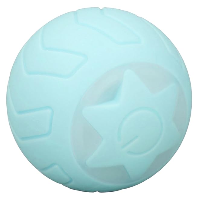 Peppy Pet Ball Automatic Rolling Ball, Interactive Dog Toy with Led Flash Colorful Lights Rechargeable Motion Activat Pet Ball Self Rotating Ball for Cat Dog (Neutral English Packaging)