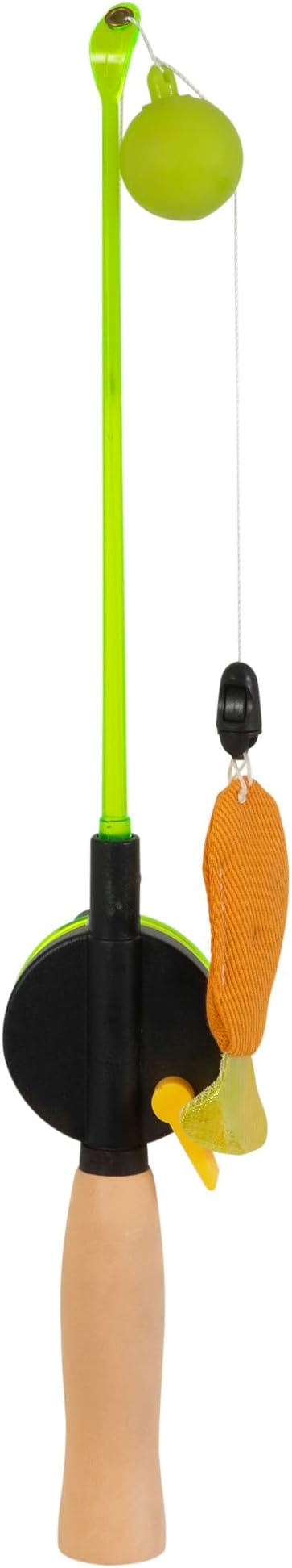 Mad Cat Go Fish Light Up Wand Teaser Cat Toy with Catnip & Silvervine Pack of 1 | Interactive Light-Up Fishing Wand for Chasing, Jumping & Exercise