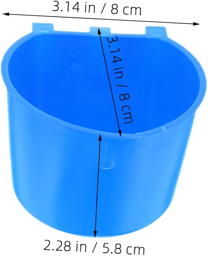 Kisangel 8pcs Thickened Rabbit Feeding Cup Hanging Bird Cage Water Feeder Pet Feeding Watering Bowl for Birds Chickens