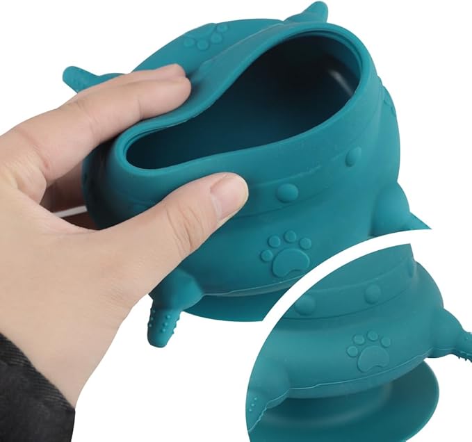 Puppy Milk Feeders for Multiple Puppies Kitten Feeding Bowl with 4 Nipples Silicone Nursing Bottle 235ml Food Water Feeding Station for Small Pets