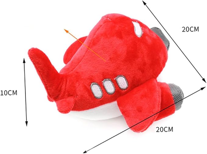 Didiseaon 3pcs Pet Interactive Plane Shape Squeaky Chewing Toy Creative Sound Playing Intellectual Toys for Dogs Cats Red Reduce Boredom Destructive Behavior