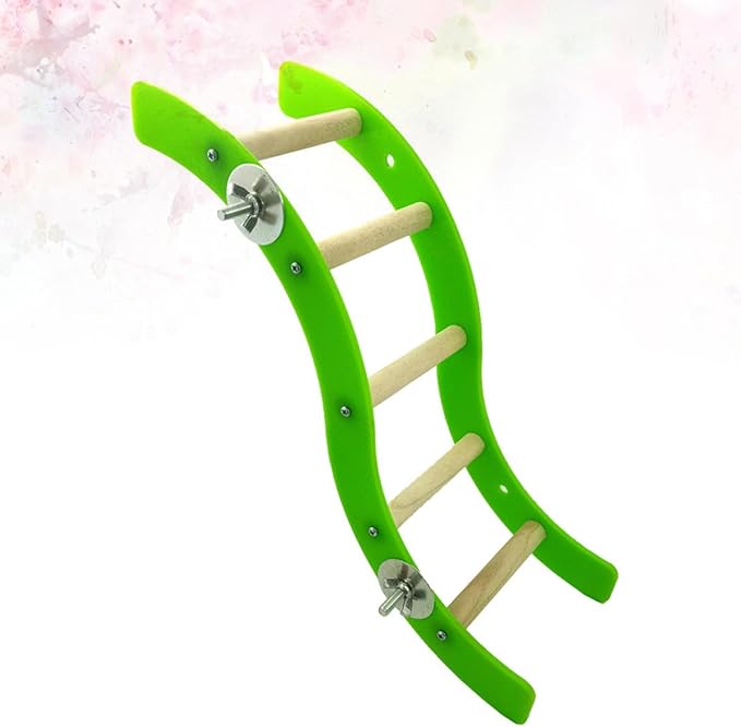 VALICLUD Mini Acrylic Pet Climbing Ladder Wavy Shape for Hamsters, Parrots, and Squirrels – Colorful Small Animal Cage for Birdcage Accessories and Cage Play