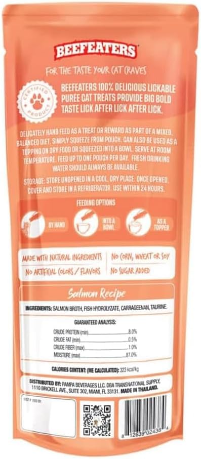 Beefeaters Lickables Salmon Puree Cat Treats 1.59 oz