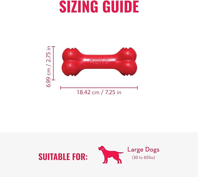 KONG Goodie Bone & Flyer - Dog Toys to Enrich Playtime - Dog Bone & Soft Throwing Disc Support Mental Engagement - Rubber Bone for Treats - Rubber Flying Disc with Dynamic Rebound - for Medium Dogs