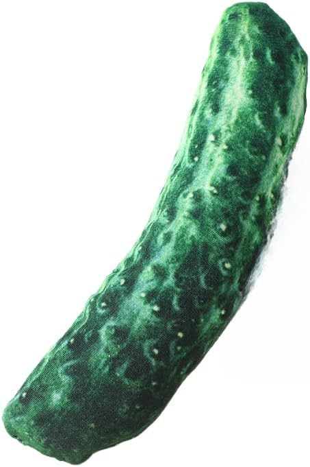 Plush Vegetable Pet Toy with Squeaker, Interactive Chew Toy for Cats and Dogs, Durable and Soft for Comfort, Training, and Boredom Relief (Cucumber)