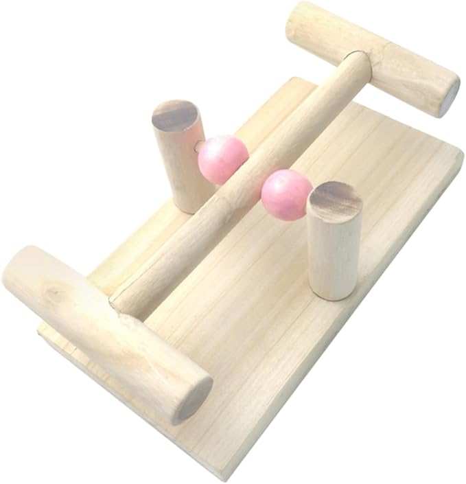 ORFOFE Parrot Hamster Toys Seesaw Climbing Rack Bird Cage Accessory Wooden Toy Random Color