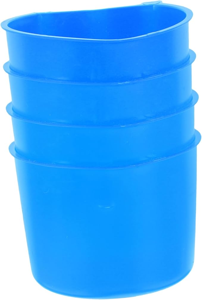 TOYANDONA 4pcs Thickened Coop Cup Feeder Small Bird Cage Food Bowl Stackable Rabbit Waterers for Cages Pet Watering Bowls Hanging Design