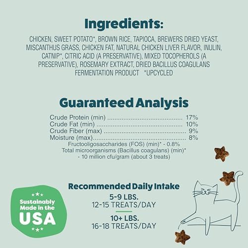 Shameless Pets Digestive Health Catnip Chicken Crunchy Cat Treats (Pack of 2)