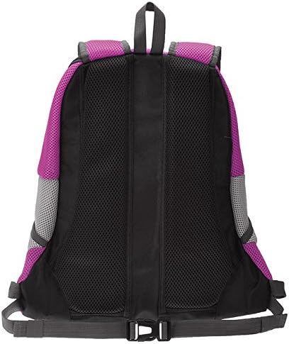 Mogoko Airline Approved Cat Dog Backpack, Puupy Pet Carrier Front Bag with Breathable Head Out Design and Double Mesh Padded Shoulder for Outdoor Travel Hiking (L, Pink)