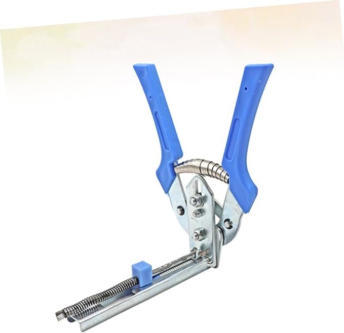 Hoement Blue Cage Nail Pliers Manual Pet Cage Tool for Fastening Clamps Ergonomic Skid Handle Assembly and Repair