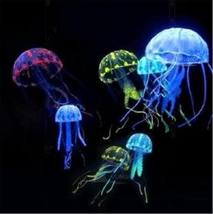GANPUB Purple Artificial Simulation Glowing Jellyfish Suitable for Fish Tank,Aquarium Decoration Purple Popular,Aquarium Decor,Fish and Aquatic Pets