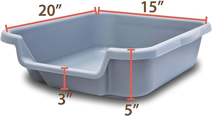 Dog Litter Pan by PuppyGoHere (Black, 20" x 15" x 5") Suitable for Dogs up to 6 lbs.