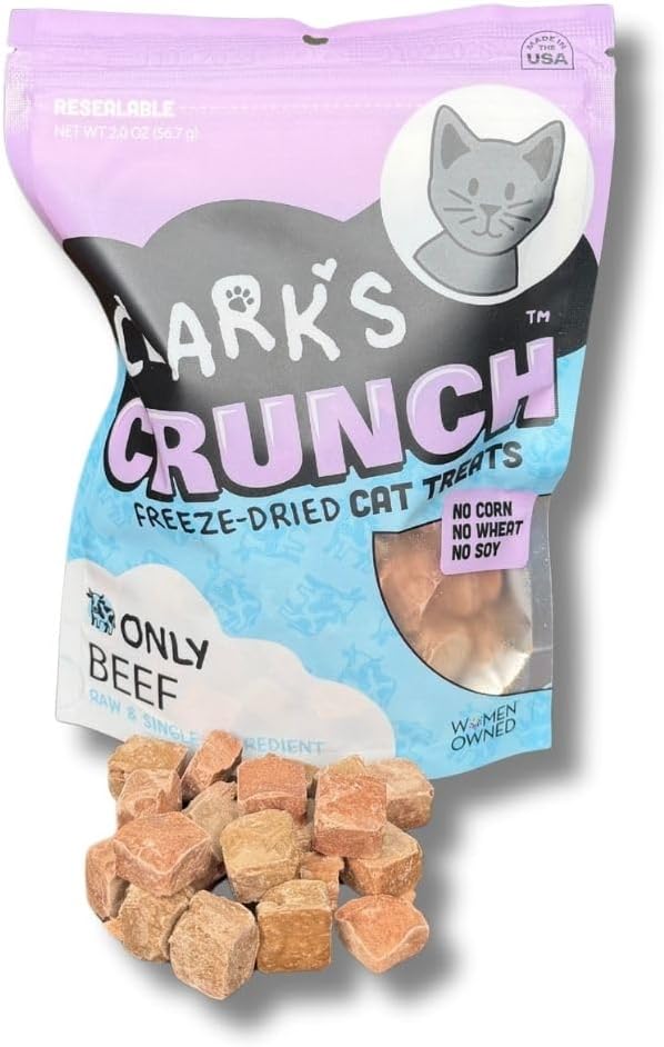 | Freeze Dried Cat Treats | Beef Liver, Single Ingredient | Grain Free Training Treats for Cats, 2 oz Pouch