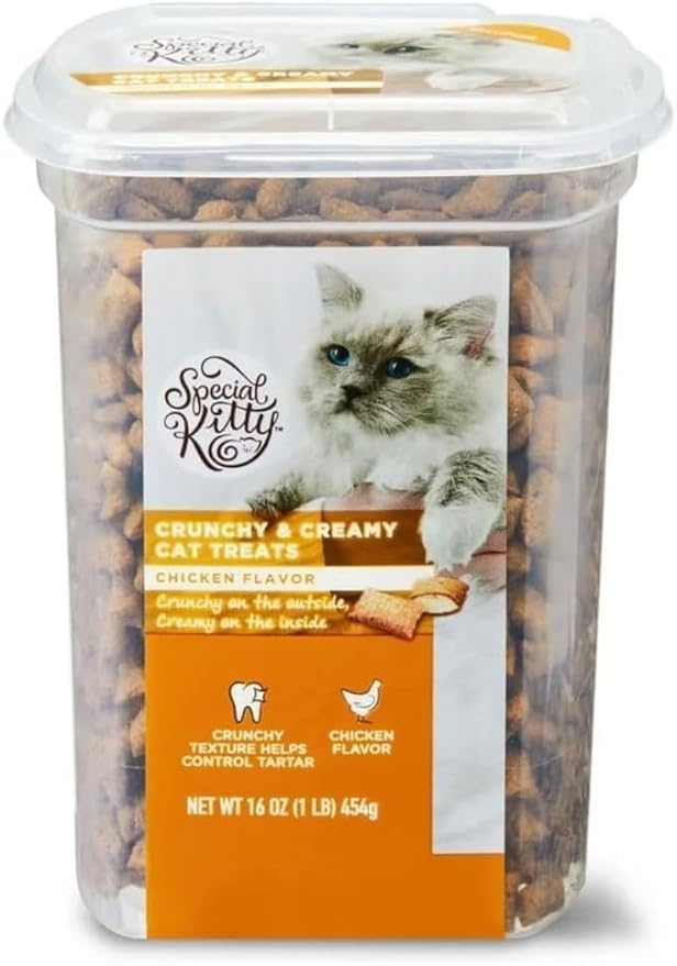 Special~Kitty Crunchy and Creamy Cat Treats Chicken Flavor, 16-oz