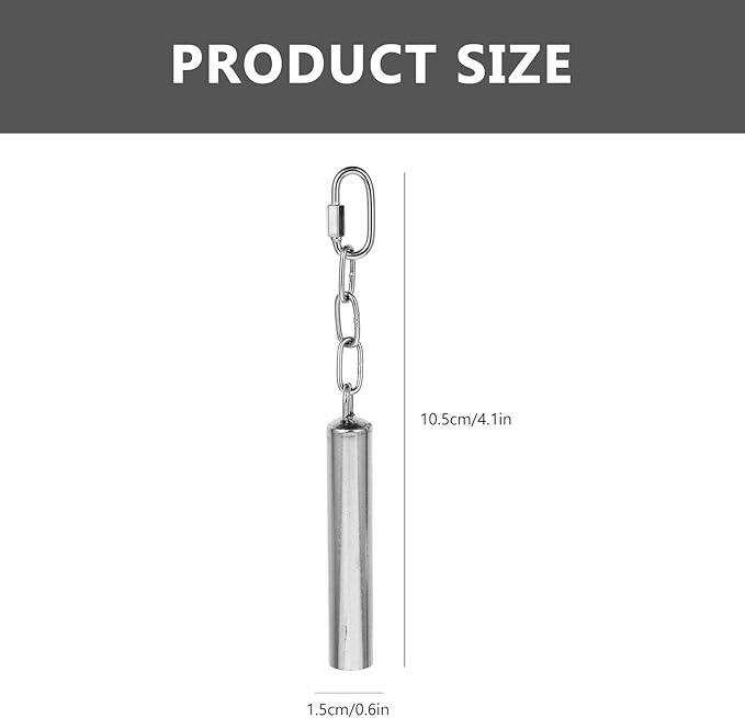 Squirrel-Shaped Stainless Steel Bell for Parakeets and Large Parrots Bird Cage Accessory for Chewing and Playing Hand Shaking Bell for Interactive Pet Entertainment