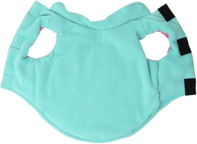 Gooby Sports Vest Dog Jacket - Pink, X-Small - Reflective Dog Vest with D Ring Leash Warm Fleece Lined Hook and Loop Closure for Small to Medium Dogs