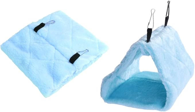 WOONEKY Parrot Toys Swing Pet Bed Parrot Plush Hammock Warm Bird Nest Bed for Cockatiel