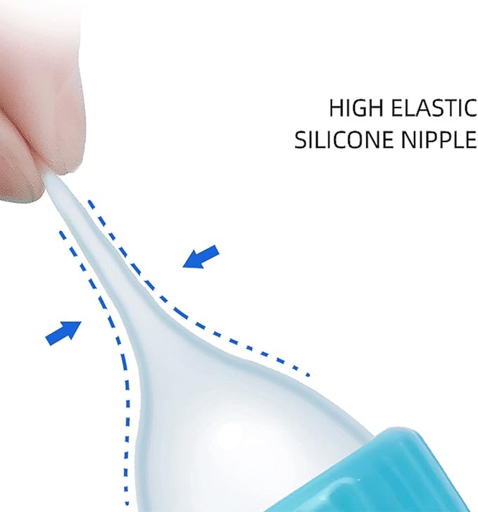 Pet Feeding Bottle Kit - 4 Oz Milk Water Dispenser - Nipple Brush Set - Suitable for Kittens, Puppies, Small Dogs - Leak Proof, Silicone Materials