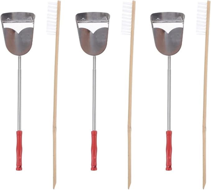 Angoily 6pcs Bird Cage Cleaning Tools Set Pet Parrot Brush and Shovel for Efficient Cage Maintenance Random Bird Poop Scraper Brush