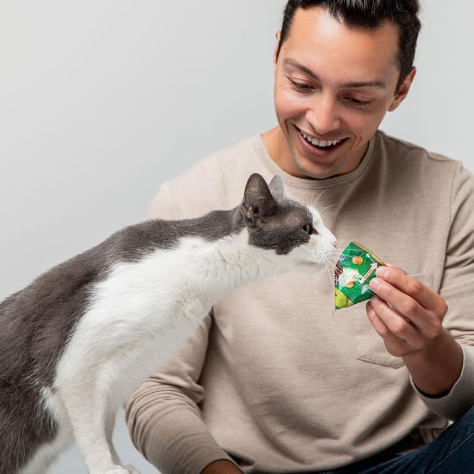 INABA Churu Fun Bites for Cats, Soft & Chewy Baked Chicken Wrapped Filled Cat Treats with Taurine, 0.42 Ounces Each Tetra, 9 Tetras (3 per Bag), Tuna Recipe