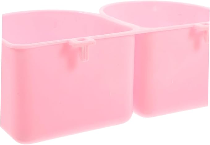Height Pet Cage Bowl Easy Attach Dog Cat Feeder Crate Water Bowl Holder Bird Cage for Small Pets