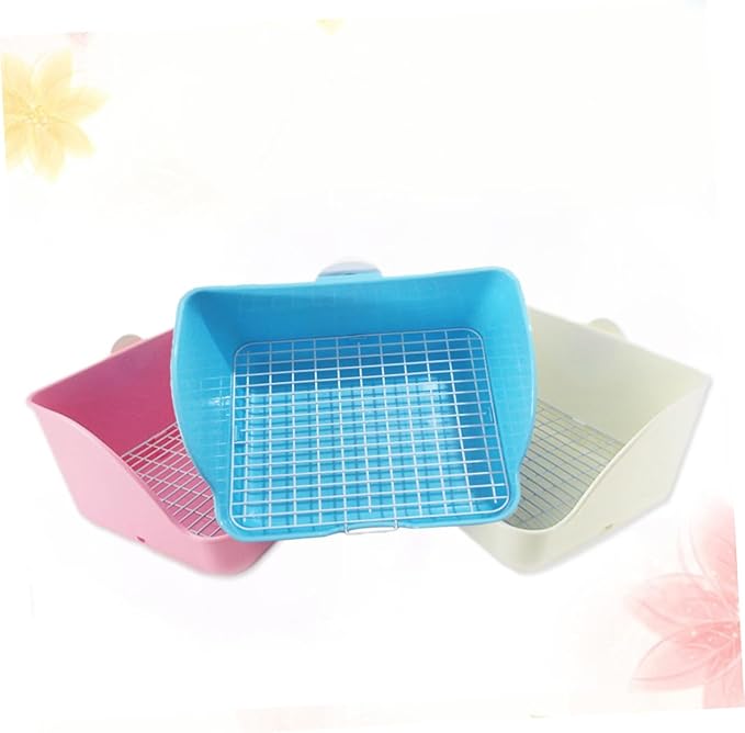 Beavorty Pet Toilet Tray Box Rabbit Potty Training Compact Portable Litter Pad for Dog Random Color