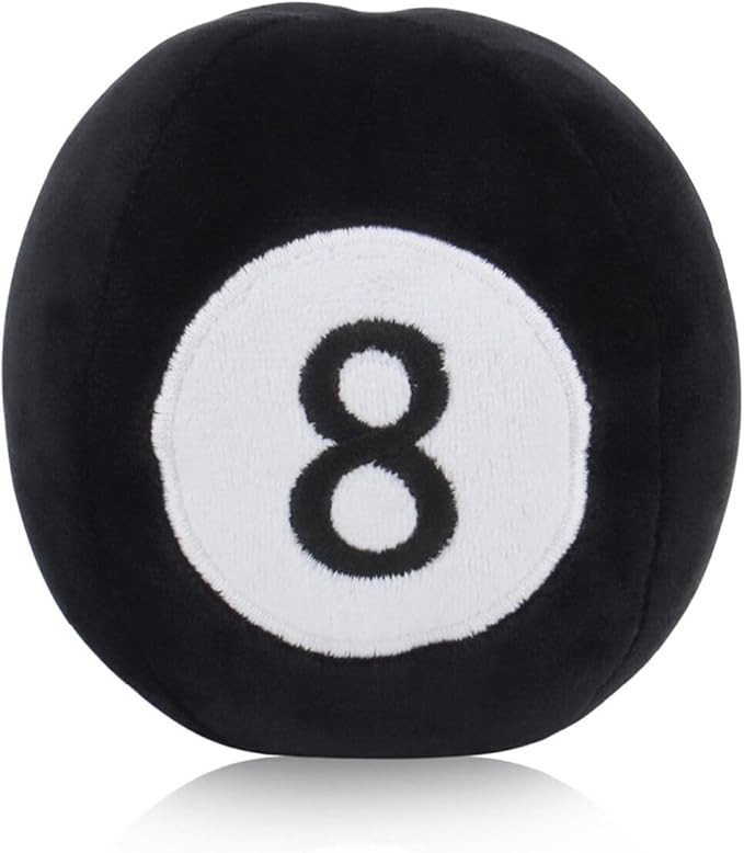 Dog Toys Balls - Chewable Plush Billiards for Dogs, Soft Pet Squeaky Ball Stuffed with Fluffy, Durable Indoor Outdoor Dog Puzzle Toy, Birthday for Puppy Small and Medium Breeds