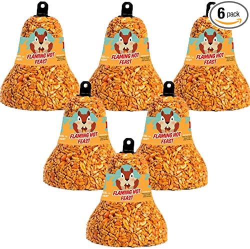 Mr. Bird 6-Pack Flaming Hot Feast Wild Bird Seed Bell 8 oz.