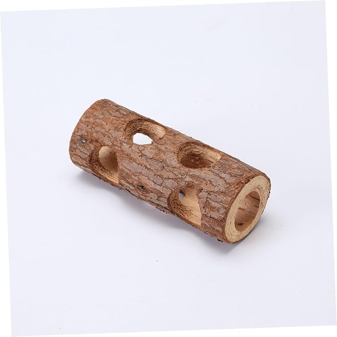 Hamster Wooden Tree Hole 2pcs (15cm 20cm) Natural Chew Tunnel for Small Pets Rabbit Ferret Bird Cage Accessories
