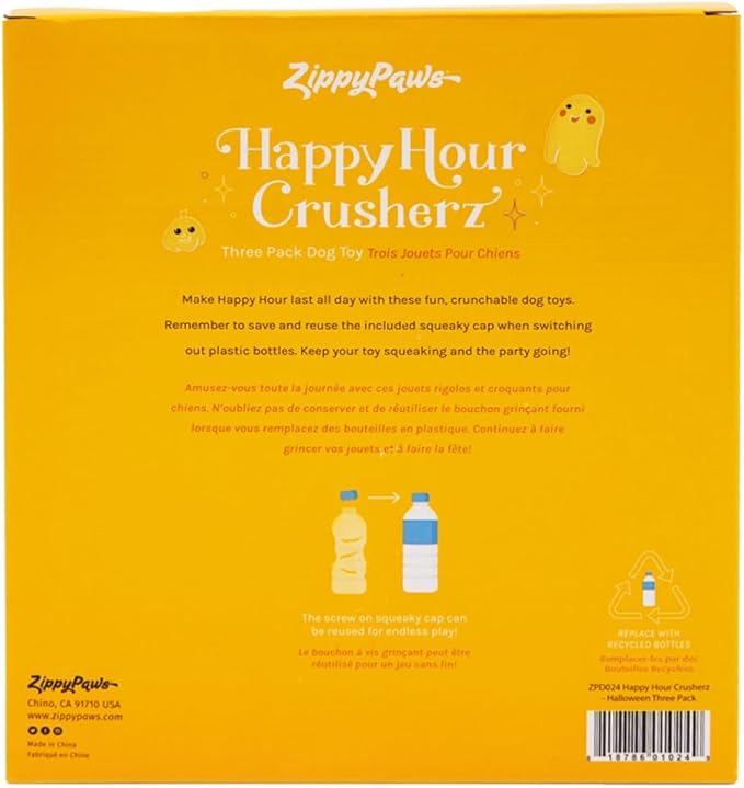 ZippyPaws Happy Hour Crusherz - Halloween Three Pack